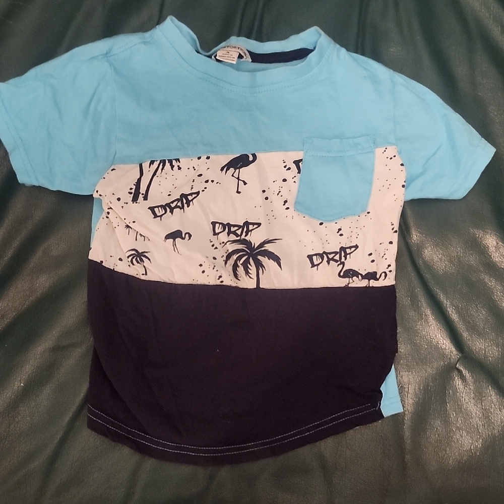 Kids Blue and Black Graphic T-Shirt